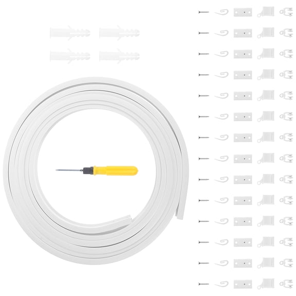 MLINS 1 Set of Household Curtain Track Flexible Curtain Slider Track Bendable Curtain Track Kit with Accessories
