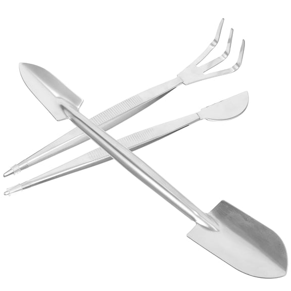 YUYUETIME Two in One Tweezers Tweezers Rake Set Silver 1 Set