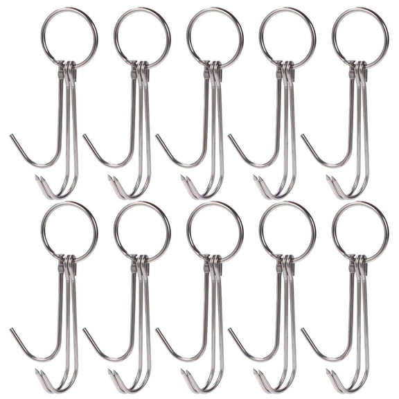 MLINS 10 PCS Sausage Hook Stainless Steel Corrosion Resistant Hooks Rust-proof
