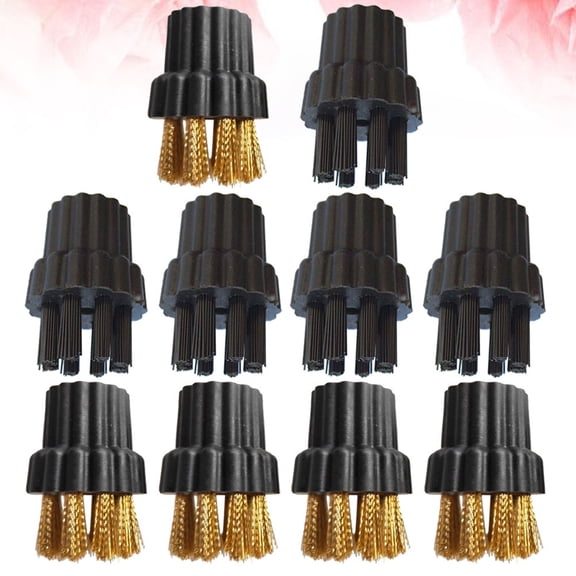 MLINS  10 PCS Steam Cleaner Brushes Mop Bathroom Cleaning Multi-purpose Hair Head
