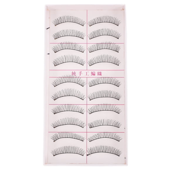 MLINS 10 Pairs Nature Voluminous False Eyelashes Handmade