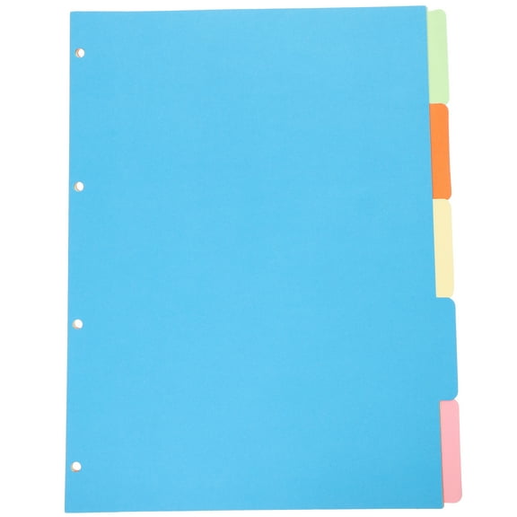 MLINS 10 Pcs Binder Dividers with Tabs Colored Pages Document Separators Report