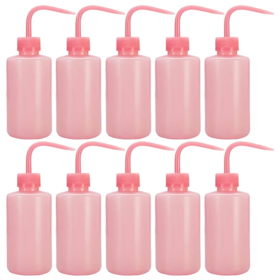 FOMIYES Gardening Pink Pe Squeeze Bottles, Bend Mouth, Easy to Use 10Pcs