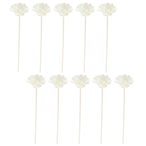 MLINS  10 Pcs Car Aromatherapy Diffuser Diffusers for Essential Oils Flower Artificial White