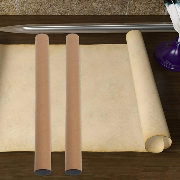 MLINS 10 Pcs Cardboard Tubes With Caps Poster Tubes For Mailing And Storage Of Documents Blueprints Artwork Crafts Long Art Holder 40x4cm