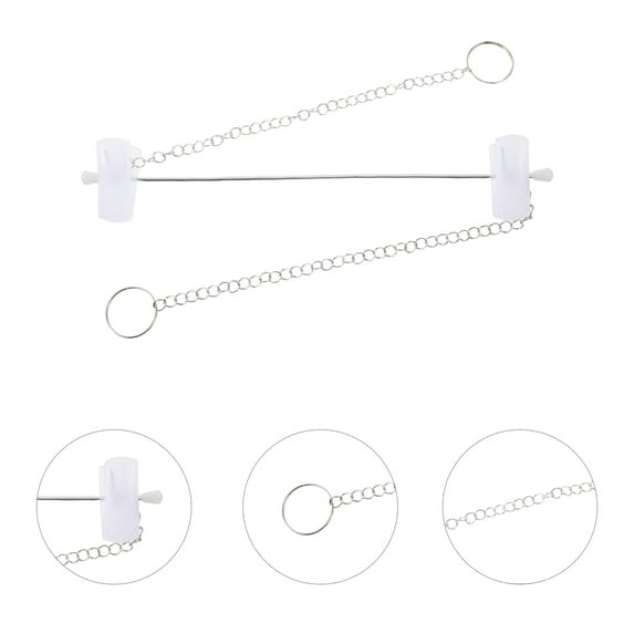 MLINS 10 Pcs Clothes Display Hanging Chain Boutique Clothing Racks Silver