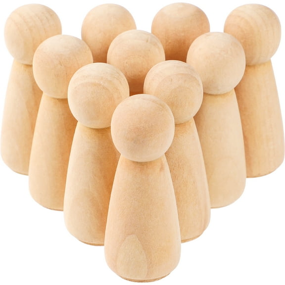 MLINS 10 Pcs Dolls Wooden Angel Ornaments DIY Crafts Rustic Decor Bridegroom