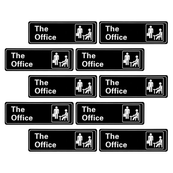 MLINS  10 Pcs Door Sign for Sticker Office Seal Strip Frame Meeting Black