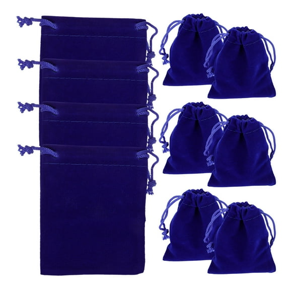 MLINS  10 Pcs Drawstring Pouches Gift Bag Royal Blue Bags