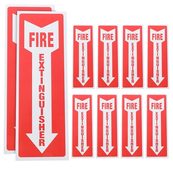 MLINS 10 Pcs Fire Extinguisher Logo Sticker Stickers Extinguishers Office