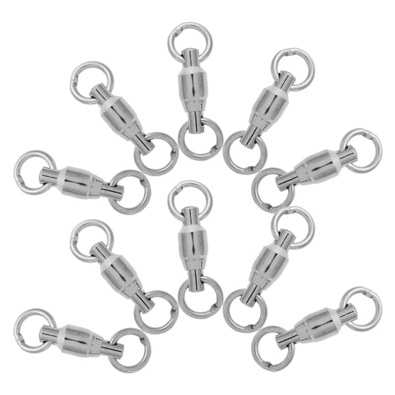 MLINS 10pcs Barrel Swivel Fishing Tackle Snap Swivels for Trolling and Catfishing
