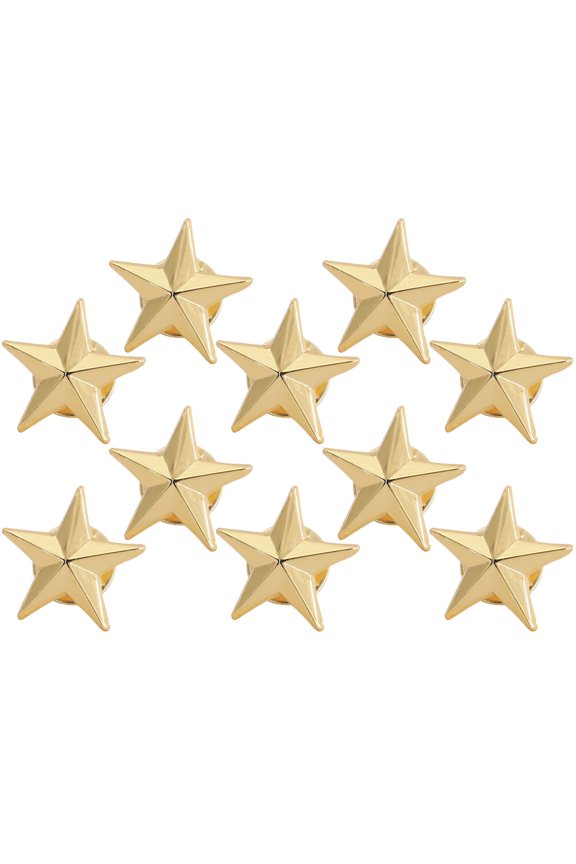 10 Pcs Five-pointed Star Badge Hat Decorations Badges Staff