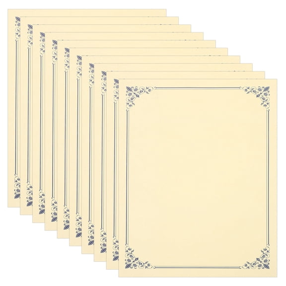 MLINS Durable Certificate Paper for Supermarket Use Blue Color Excellent Workmanship 10Pcs