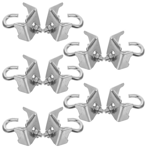 DINHEAROM Carbon Steel Heavy Clamp Hook Shelving Stability 10Pcs 3.0*1.9*1.1In