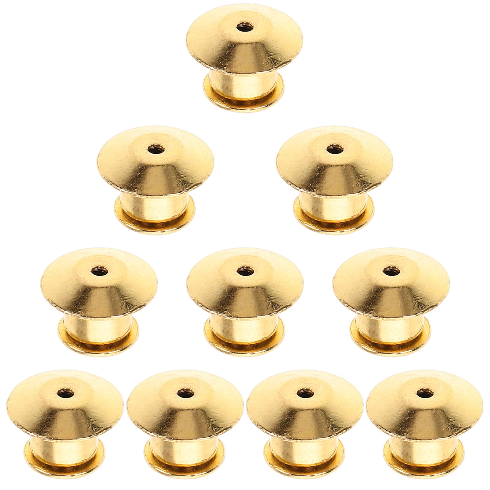 MLINS 10 Pcs Metal Pin Backing Locking Hardware Safety Coupler Golden ...