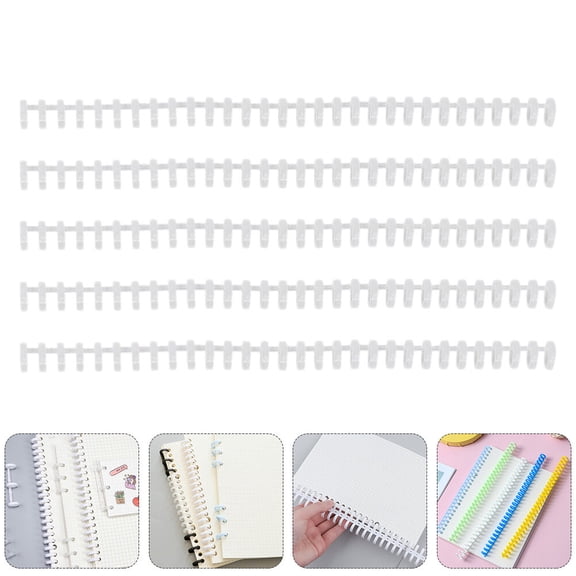 MLINS 10 Pcs Notebook Spirals DIY Planner Binder Binding Machine Accessories Notebooks White