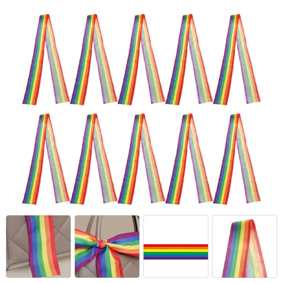MLINS  10 Pcs Polyester Wrapping Ribbon Pride Gift Cute Patterned Women