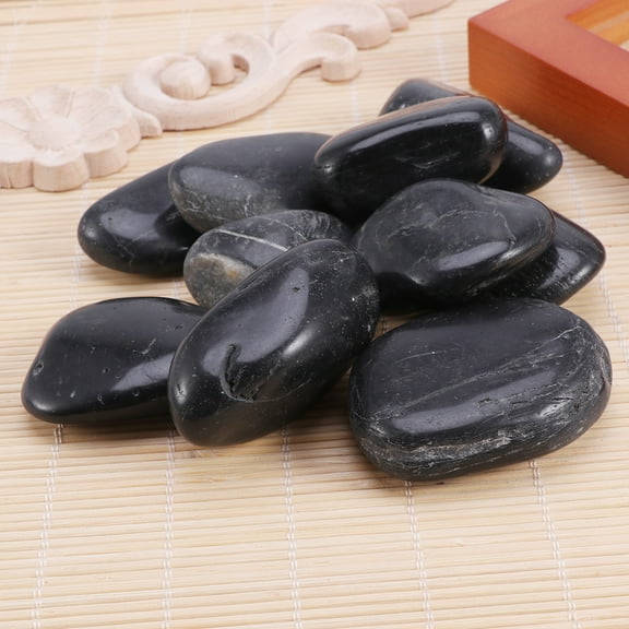 MLINS 10 Pcs Rocks Painted Stones Set DIY Painting Stones Child 5.00X4.00X2.50CM Black