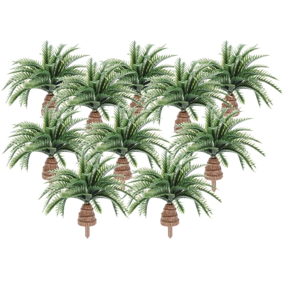 OHOIOLLA Model Palm Trees Green Plastic 10Pcs 2In X 2In X 1.8In