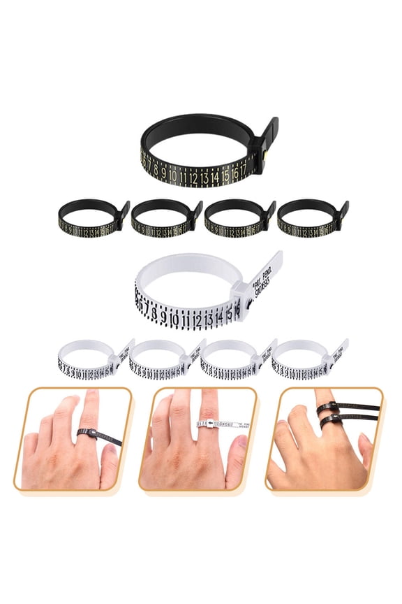 10 Pcs Self Sizer Finger Meter Jewelry Tool Gauge Set Baby