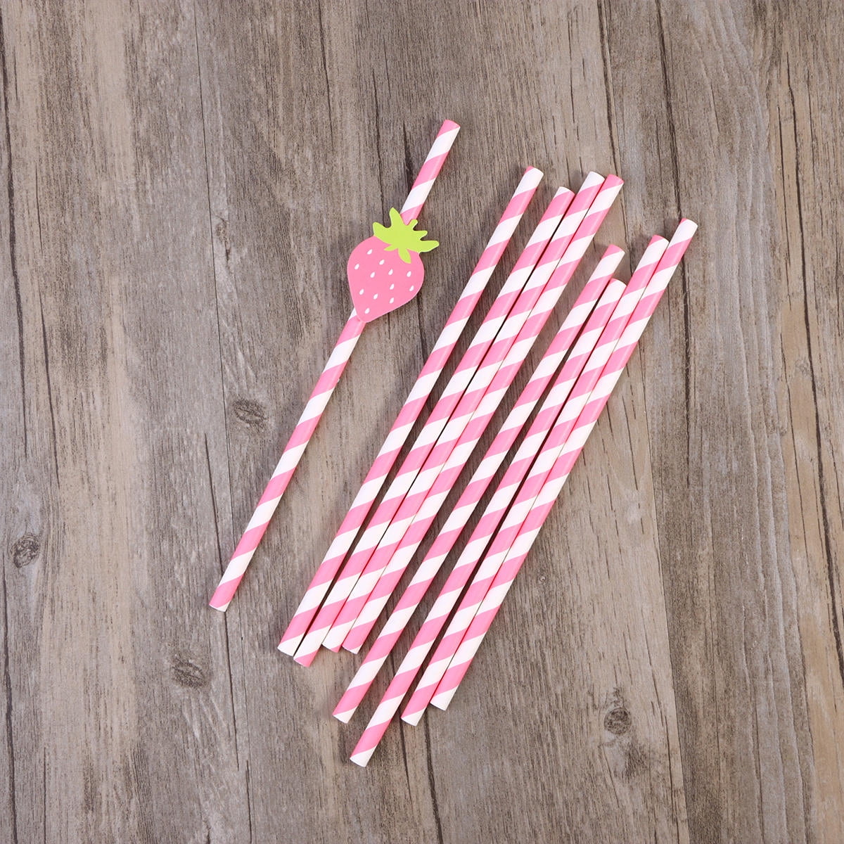 MLINS  10 Pcs Straight Paper Straws Luau Party Decorations Table