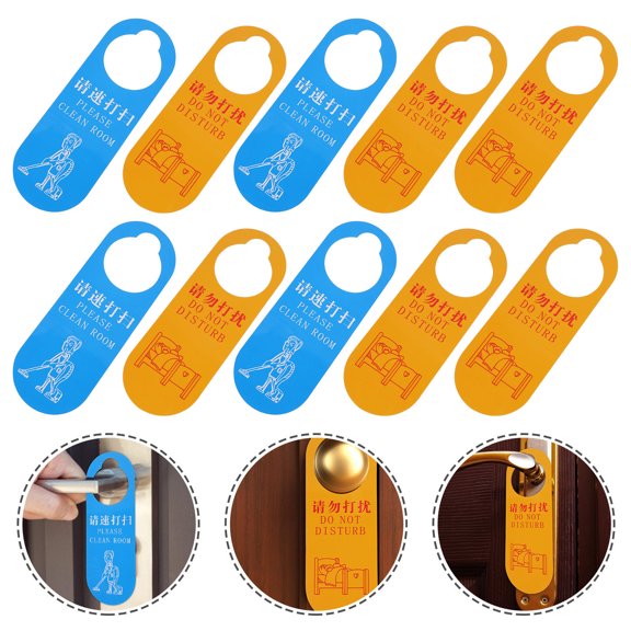 MLINS 10 Pcs Tips Cleaning Reminder Tags Hotel Room Sign Work