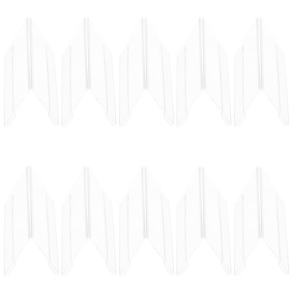 MLINS 10 Pcs Transparent Acrylic Business Card Stand For Desk Name Card Rack Holder Ideal For Conferences And Office Use Clear Vertical Card Display Organizer