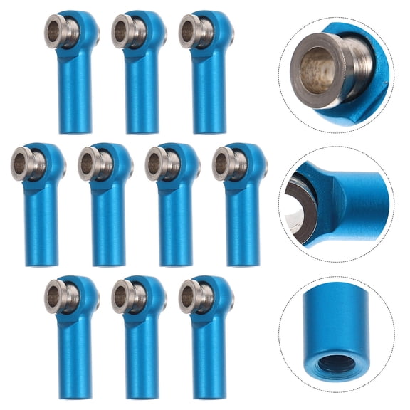 MLINS 10 Pcs Universal Heads Link Tie Rod Ends 1.7X0.7cm Blue