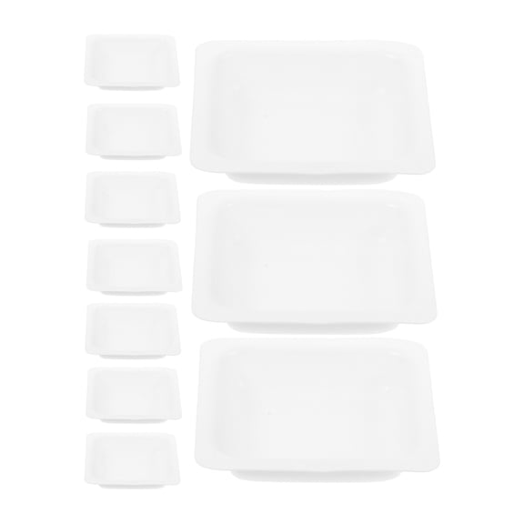 FOMIYES 10pcs Weighing Boats Plastic re Dishes Measuring Lab Equipment