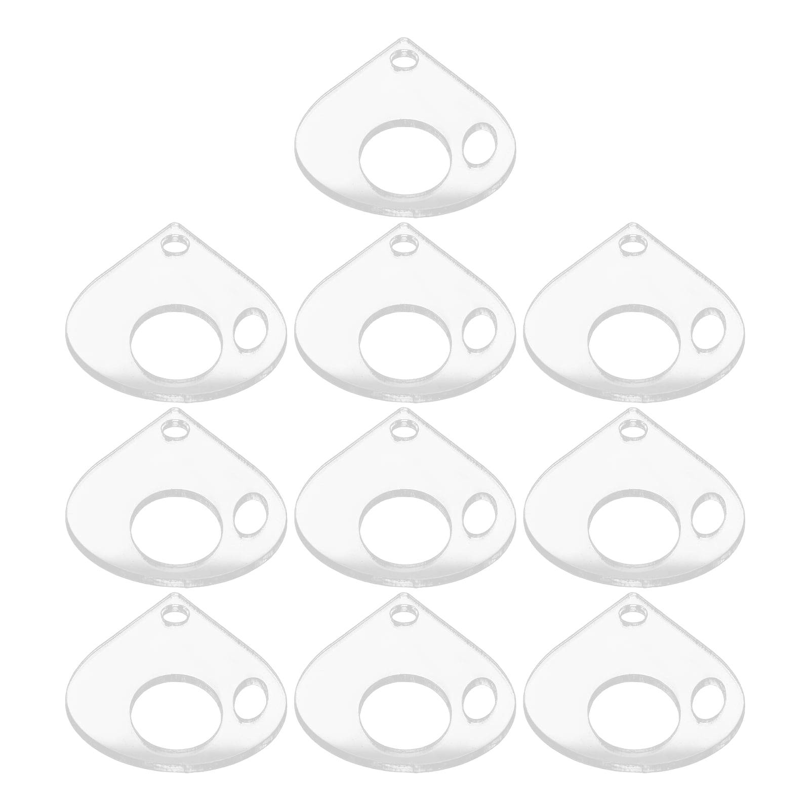 MLINS 10 Pcs Wire Embroidered Floss Organizer 5.00X4.20X0.20CM Transparent