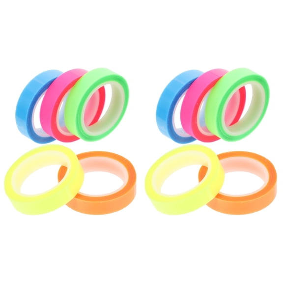 MLINS 10 Rolls of Colored Marking Tapes Transparent Page Markers Professional Highlight Tapes