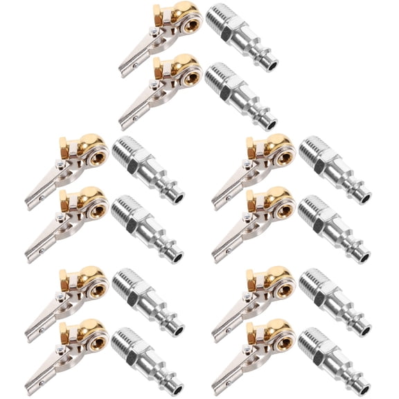 MLINS 10 Sets Tire Inflator Lock Air Chuck 1/4 Internal Thread Chuck Inflator Locking Air Chuck