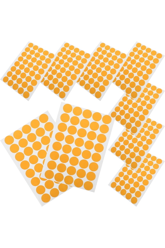 10 Sheets Charm Key Chain Stickers Round Dot Label