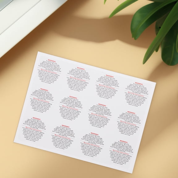 MLINS 10 Sheets High Temperature Warning Sign DIY Candle Safety Labels