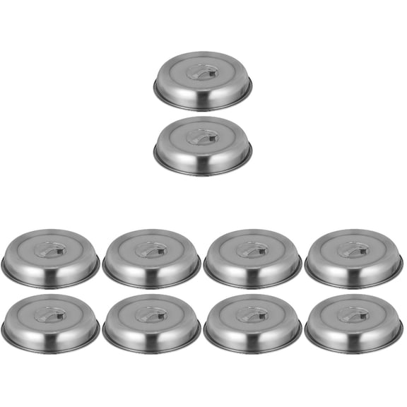 MLINS 10 pcs Metal Cover Stainless Steel Griddle Basting Cover Steak Burger Dome Cover Preservation Cover for Home Kitchen 26CM