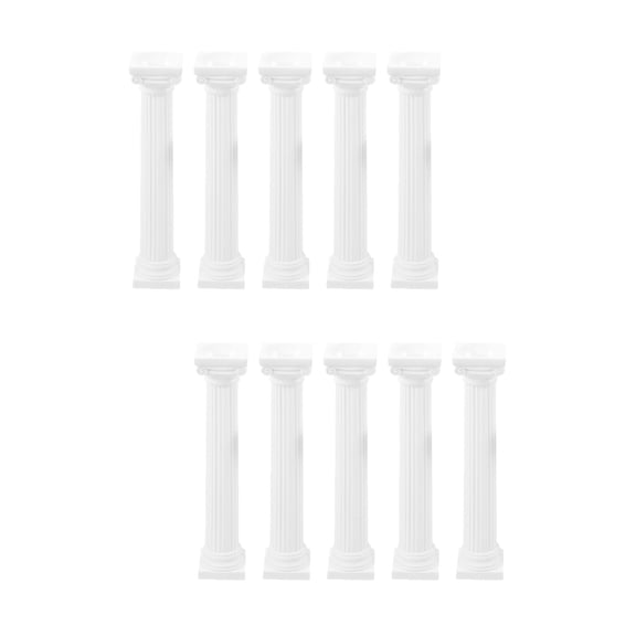 MLINS 10 pcs Mini Roman Column Tabletop Small Column Pillar Statue Roman Pillar Table Decoration