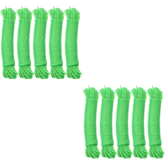 MLINS 10 pcs  Nylon Clothesline Windproof Travel Clothesline Backyard Laundry Clothes Line