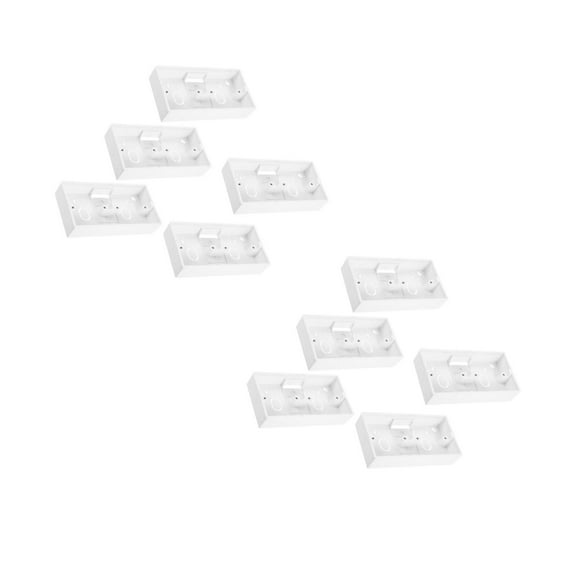 MLINS 10 pcs Wall Mount Plastic Outlet Box Electrical Outlet Boxes Plastic Electrical Junction Box Wall Socket Box Electrical Outlet Box Pvc Junction Box For Switch Socket Panel