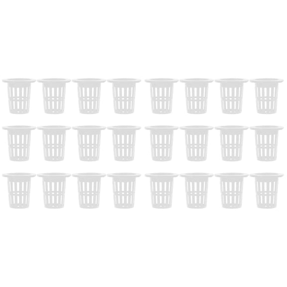 MLINS 100 PCS 2. 75 Inch Garden Net Cup Pots Hydroponics Net Pot Bucket Basket for Hydroponics Garden Containers ( Black )