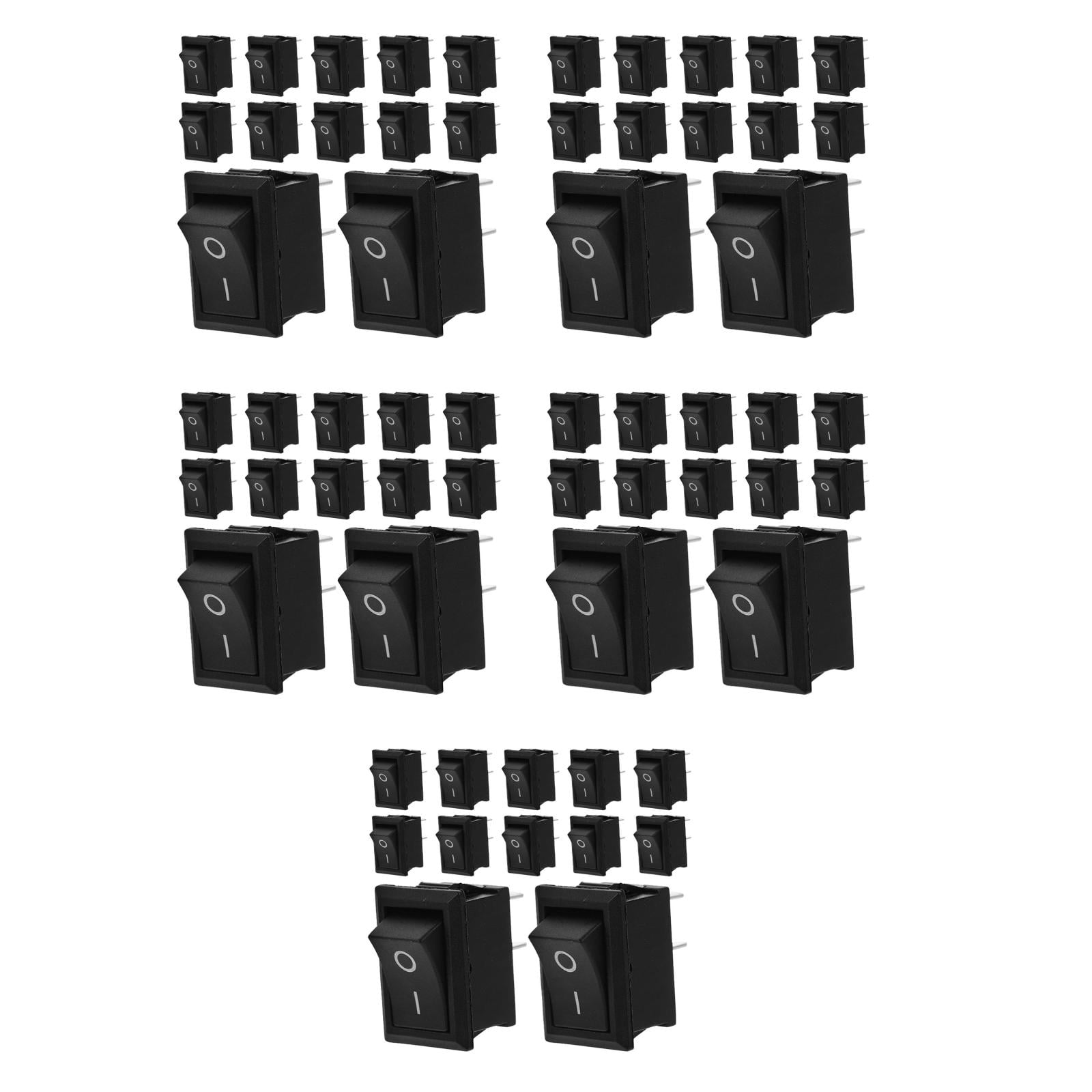 MLINS 100 PCS 2 Position 2 Pin Boat Rocker Switch Toggle Rocker Toggle ...