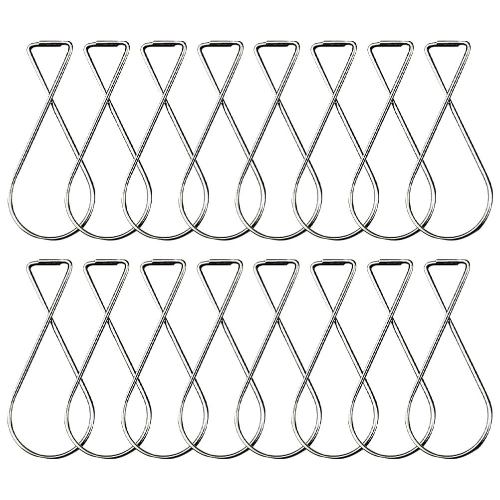 MLINS 100 Pcs Ceiling Tile Hooks Ceiling Hook Small Hooks 6.3x2.8cm Silver