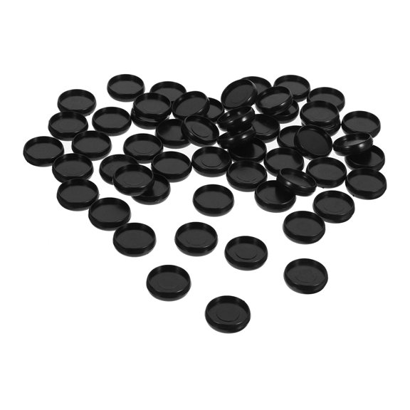 MLINS 100 Pcs Charming Keychain Flat Disc Album Binding Buckle 2.00X2.00X0.50CM Black