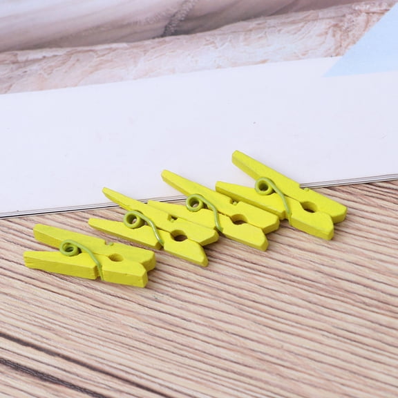 MLINS  100 Pcs Cute Paper Clip Holder Organiser Mini Clothespin Clips