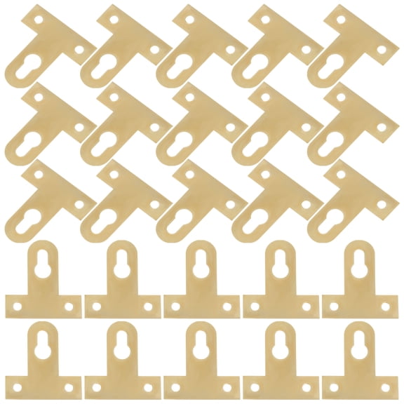 MLINS 100 Pcs Decor Mini Picture Frame Hanging Golden Hooks Drywall Art Painting