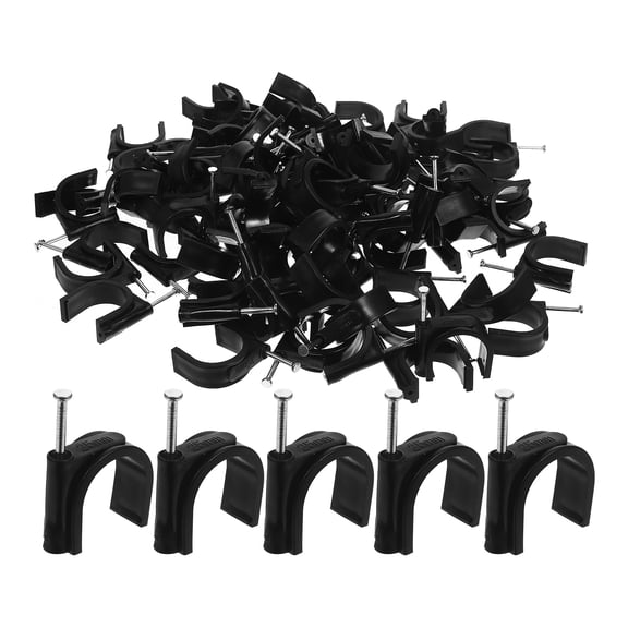 DINHEAROM Pipe Support Brackets Black Steel 100pcs
