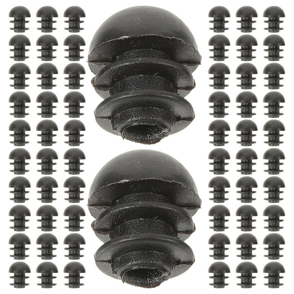 MLINS 100 Pcs Lag Bolts Screw Hole Plug Hole Stopper Plug 1.3x1.3cm Black