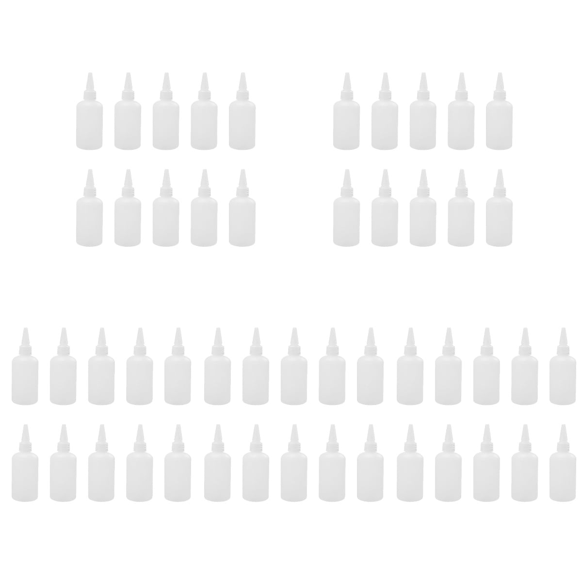 LIFKOME Translucent Ink Bottles Flexible and Lightweight for Epoxy and Grouting 100Pcs