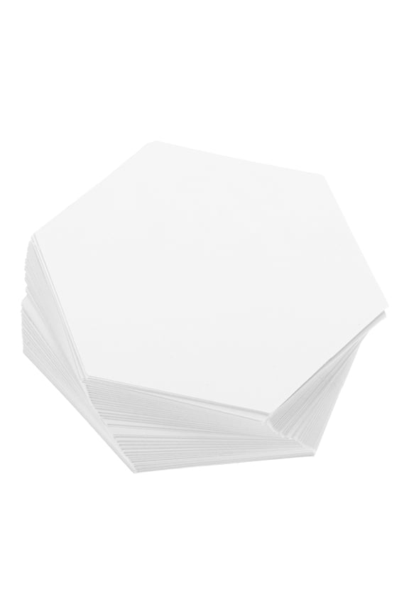 100 Pcs Quilting Piercing Paper Patchwork Templates Sewing Ruler White
