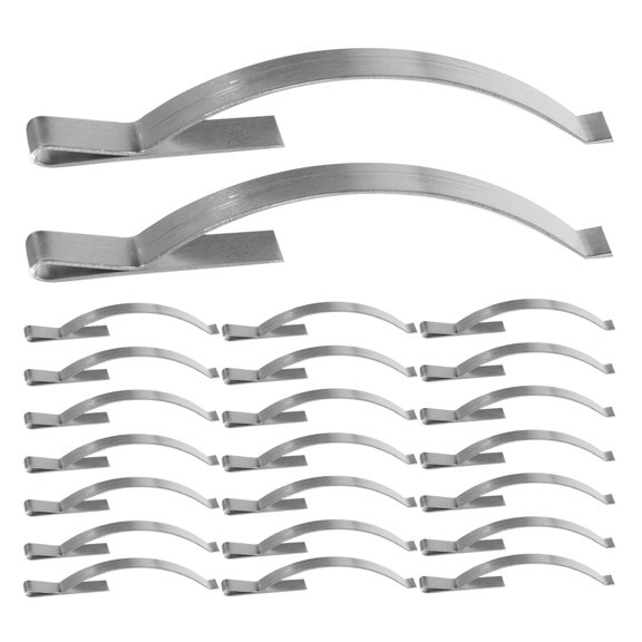 MLINS 100 Pcs Teardrop Decoration Filling Railing Screen Clip 5.70X0.70X0.50CM Silver
