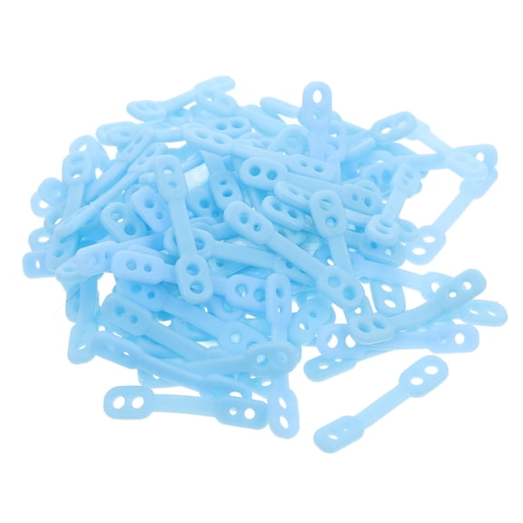 MLINS  100 Pcs Tube Rod Hooks Tower Handle Windproof Clothes Hanger Sky-blue